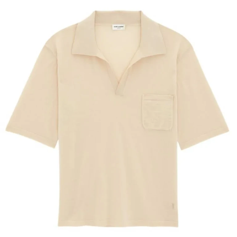 Saint Laurent Cassandre Polo Wool Shirt