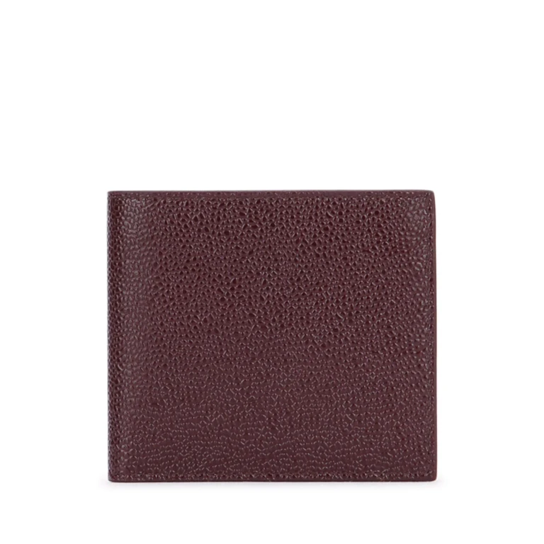 Thom Browne Billfold In Pebble Lucido Leather