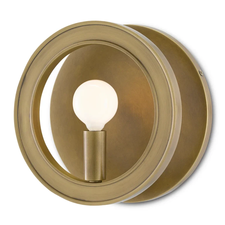 Antique Brass One Light Wall Sconce from the Chaplet Collection