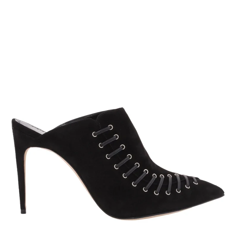 Manolo Blahnik Black Suede Dobre 105 Heeled Mules