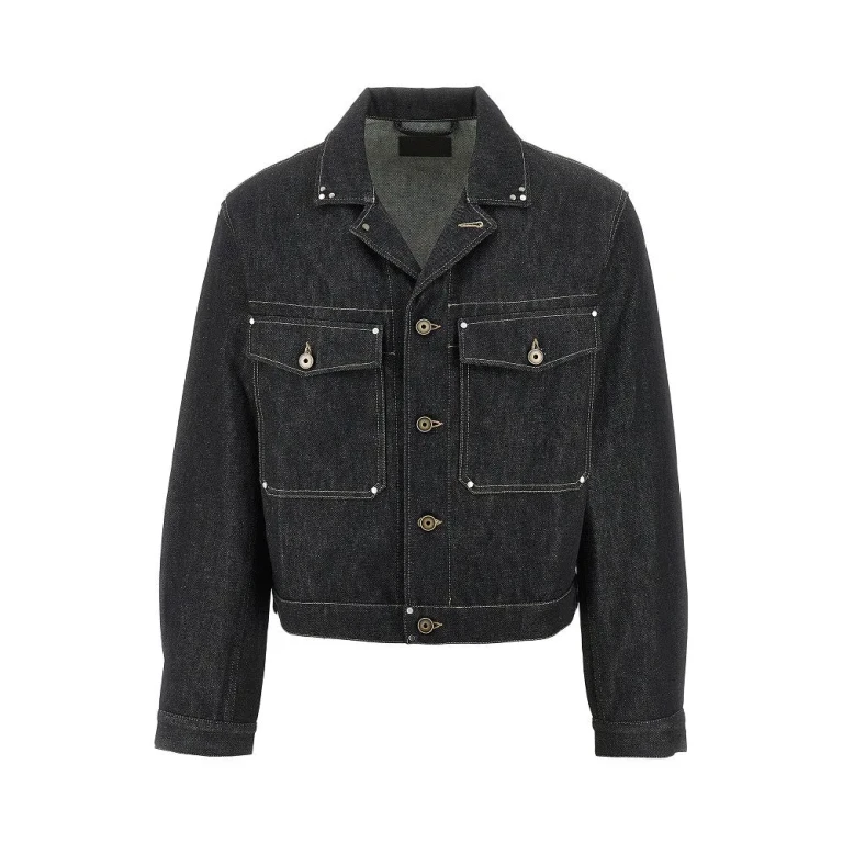LEMAIRE Denim Trucker Jacke mit Nieten