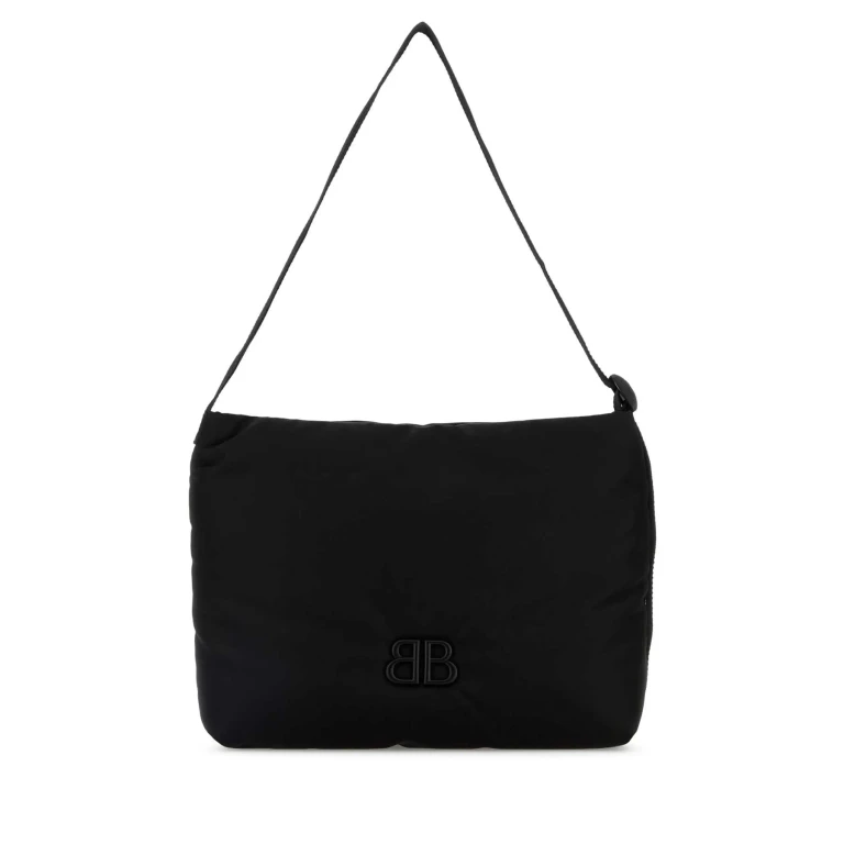 Balenciaga Black Fabric Monaco Shopping Bag