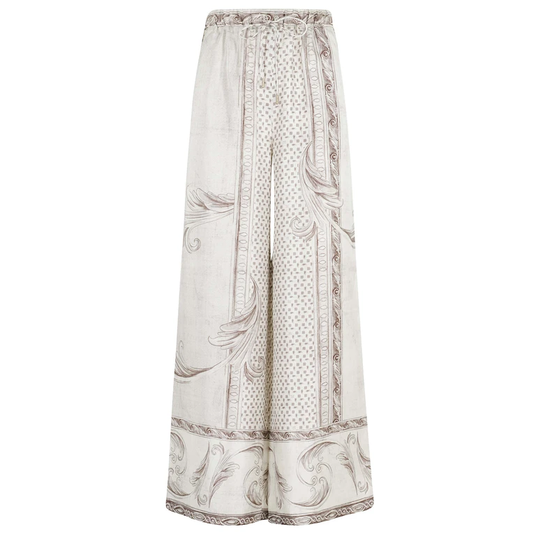 Max Mara Rive Nude & Neutrals Seta Pantaloni - Women