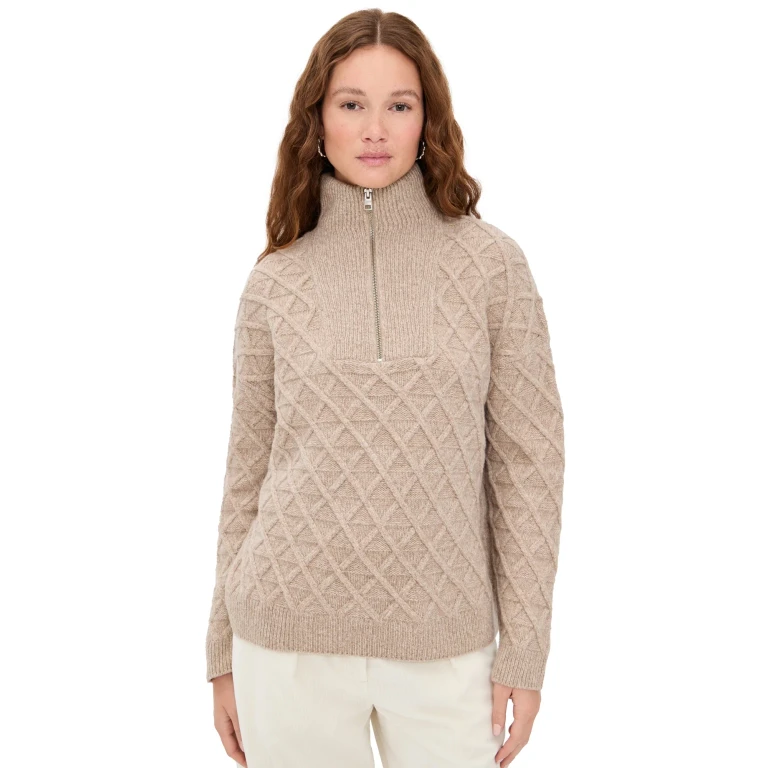 Closed Troyer Long Sleeve Sweater Clay Beige S