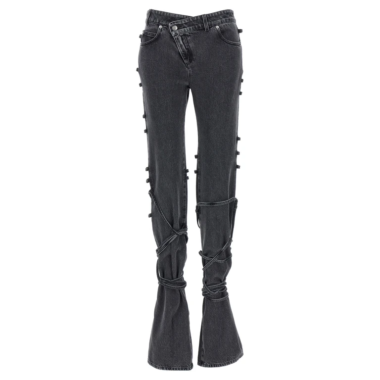 Alexander McQueen Black Cotton Flared Jeans Clothing - Women