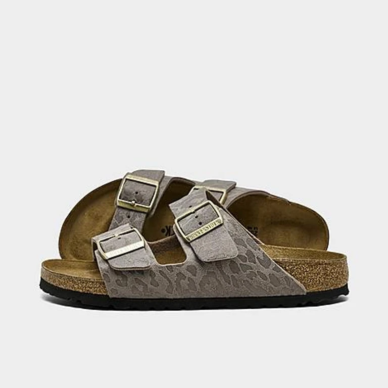 Women's Arizona Synthetics Sandals in SYN Leo Grey Taupe Size: 36