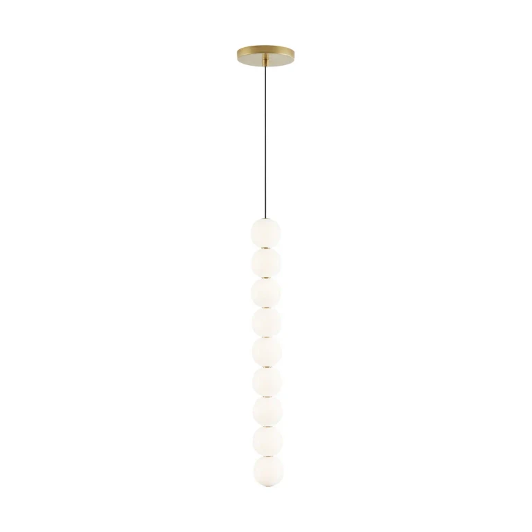 Natural Brass LED Pendant from the Orbet Collection