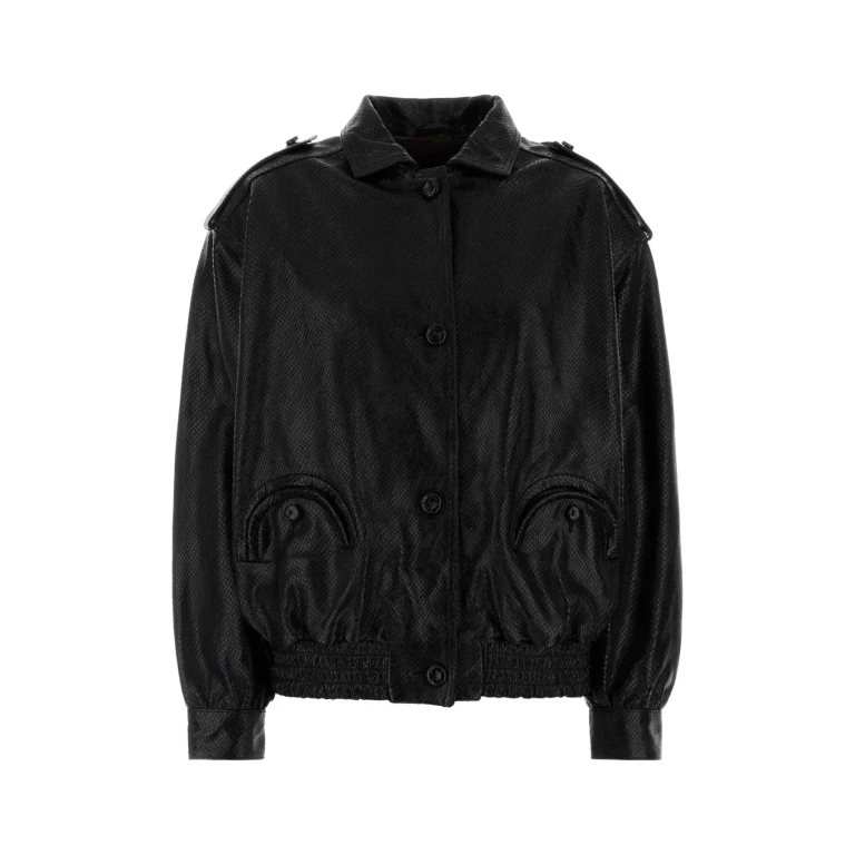 Loewe Black Leather Blazer