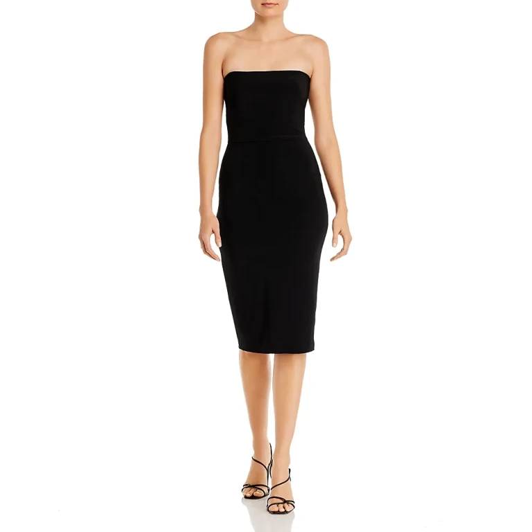 Norma Kamali Strapless Midi Dress