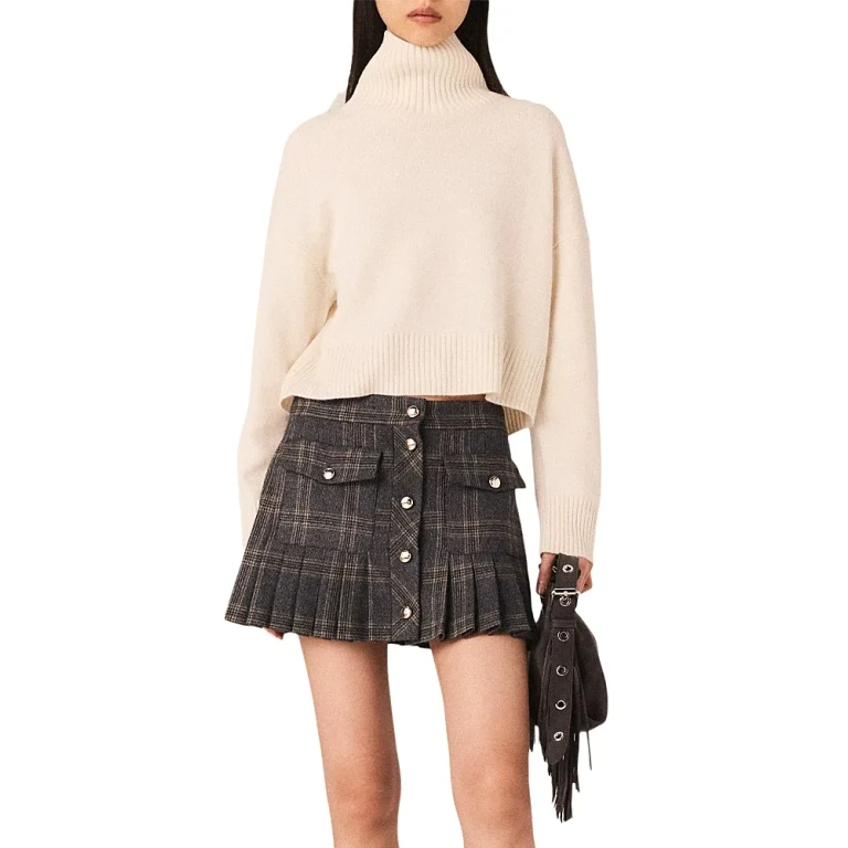 Maje High Neck Cashmere Sweater