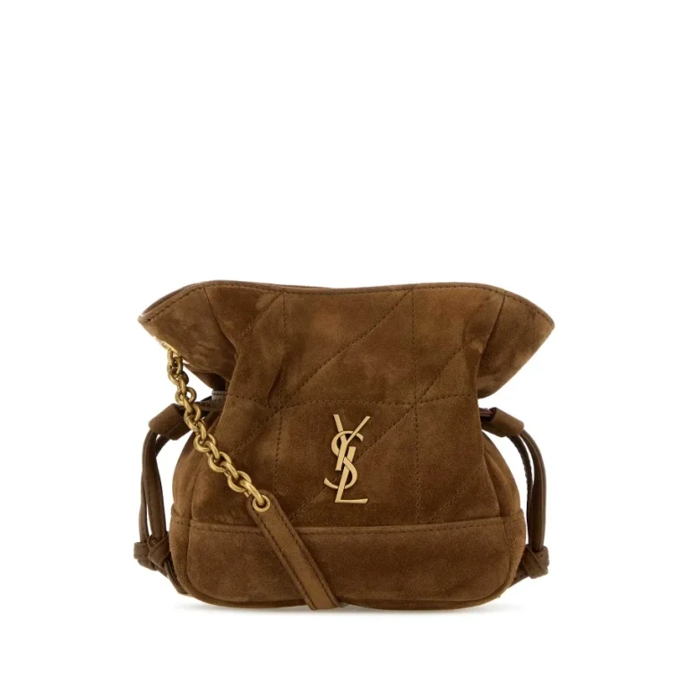 Saint Laurent Brown Suede Mini Jamie Bucket Bag