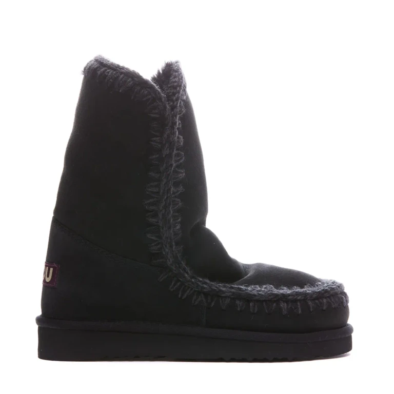 Eskimo Wildleder-Stiefeletten mit Kontrastnähten und Wollfutter