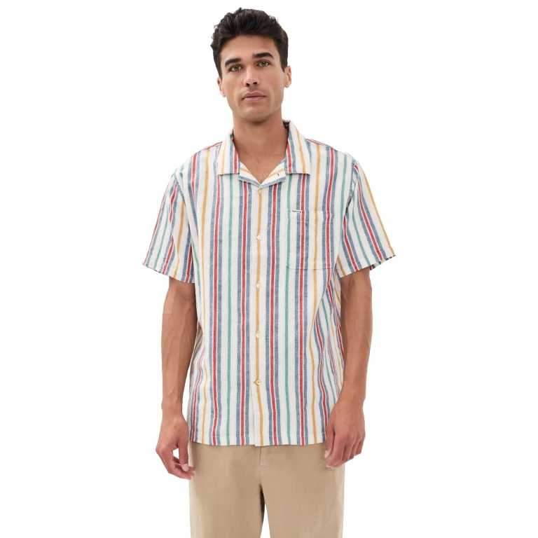 Barbour Waterbay ストライプ サマーフィットシャツ ホワイト XXL