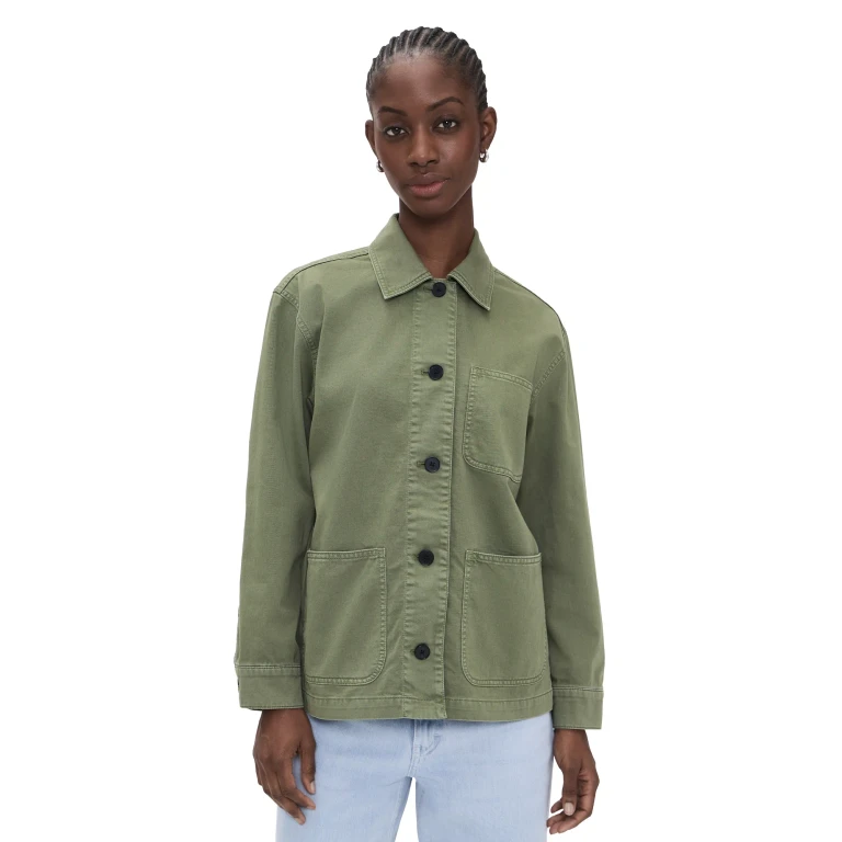 Madewell Classic Barn Jacket In Cotton Twill Faded Ivy L