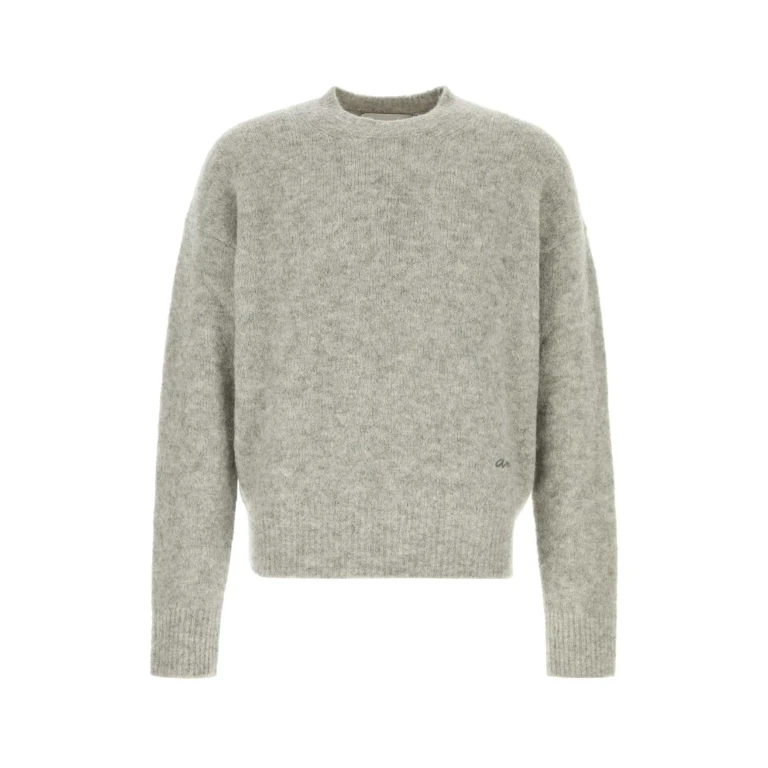 Ami Alexandre Mattiussi Ami Paris Alpaca Blend Crew Neck Sweater