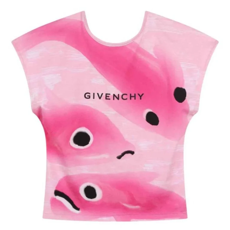 Givenchy Girls Fish Print Cotton T-Shirt