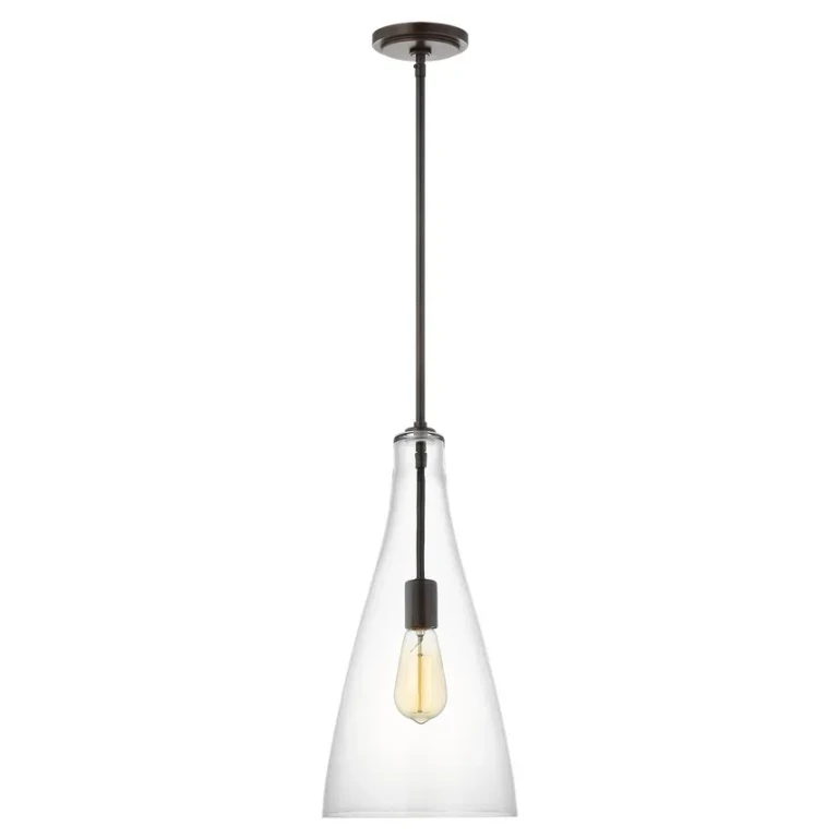 Midnight Black One Light Pendant from the Arilda Collection