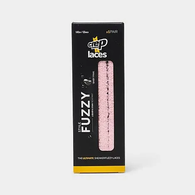 Crep Protect Pre-Treated Fuzzy Laces in Baby Pink