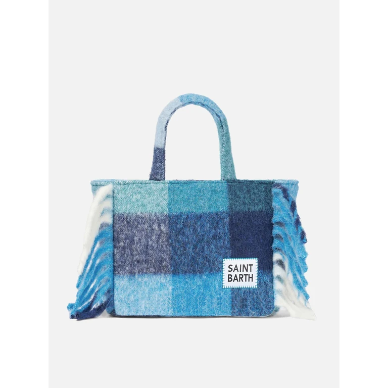 MC2 Saint Barth Colette Blanket Handbag With Check Print