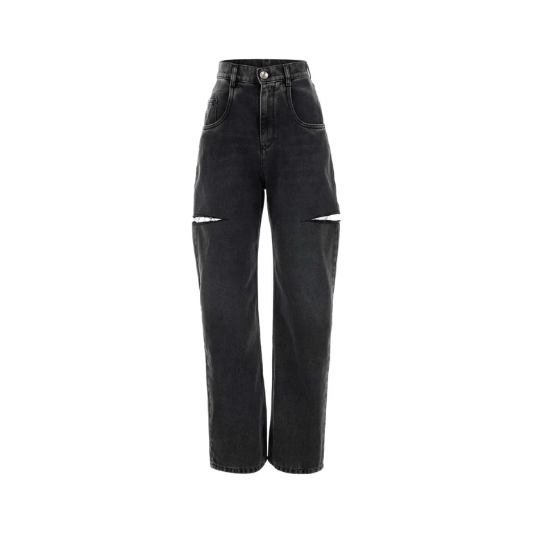 Maison Margiela Black Denim Jeans Blackwashed Pantaloni - Women