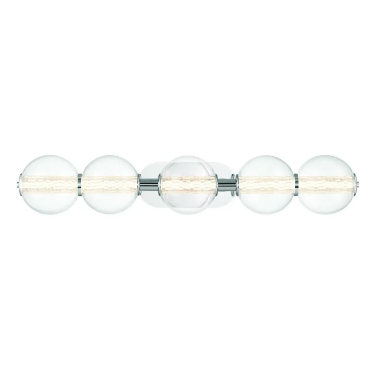 Chrome LED Bathroom Vanity Light from the Atomo Collection