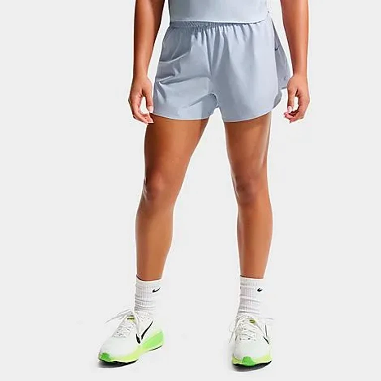 Nike Girls' Big Kids MAVN Dri-FIT Mid-Rise Repel Running Shorts in Ghost Size: XS