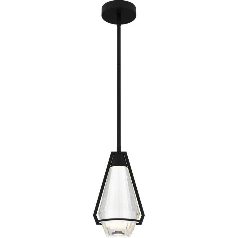 Matte Black LED Mini Pendant from the Luca Collection