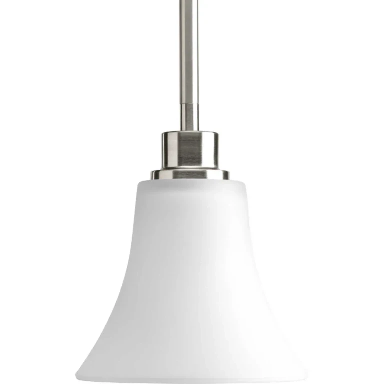 Brushed Nickel One Light Pendant from the Joy Collection