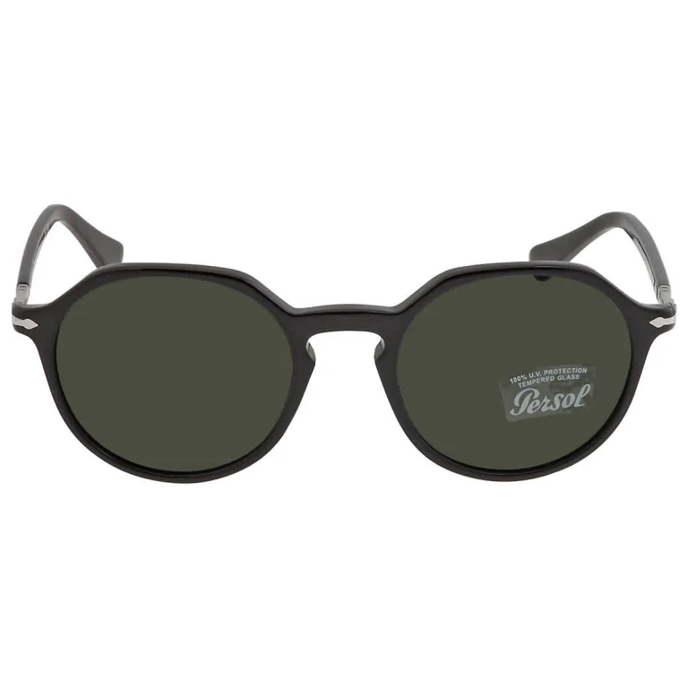 Persol Green Geometric Unisex Sunglasses PO3255S 95/31 51