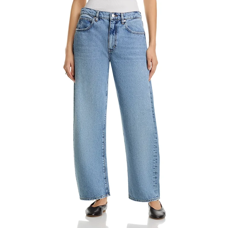 Frame Low Slung Barrel Jeans in Dollhouse