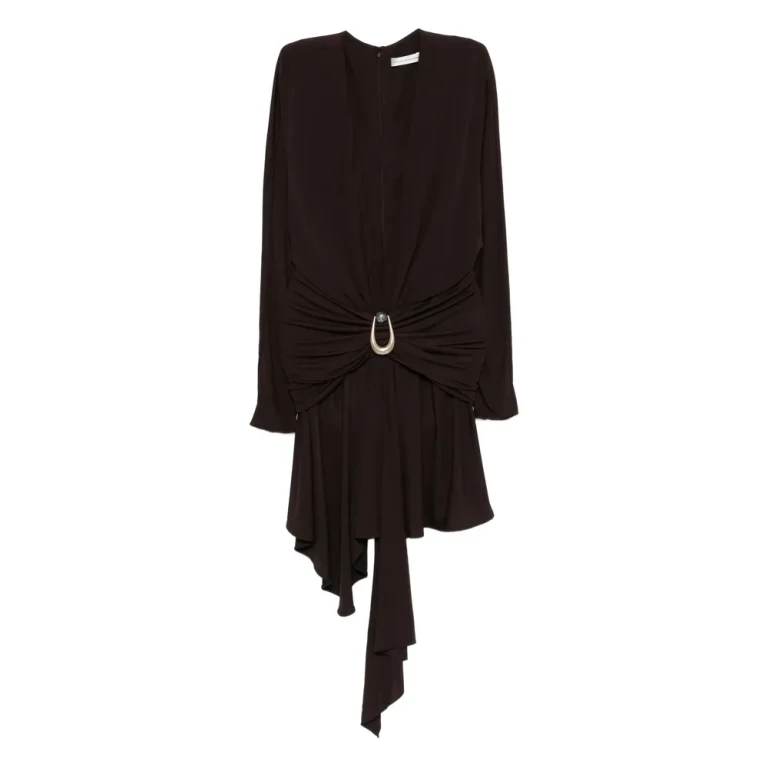 Christopher Esber Stone-detail Draped Mini Dress