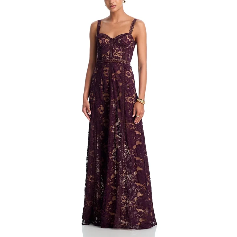 L'Agence Laynie Lace Maxi Dress