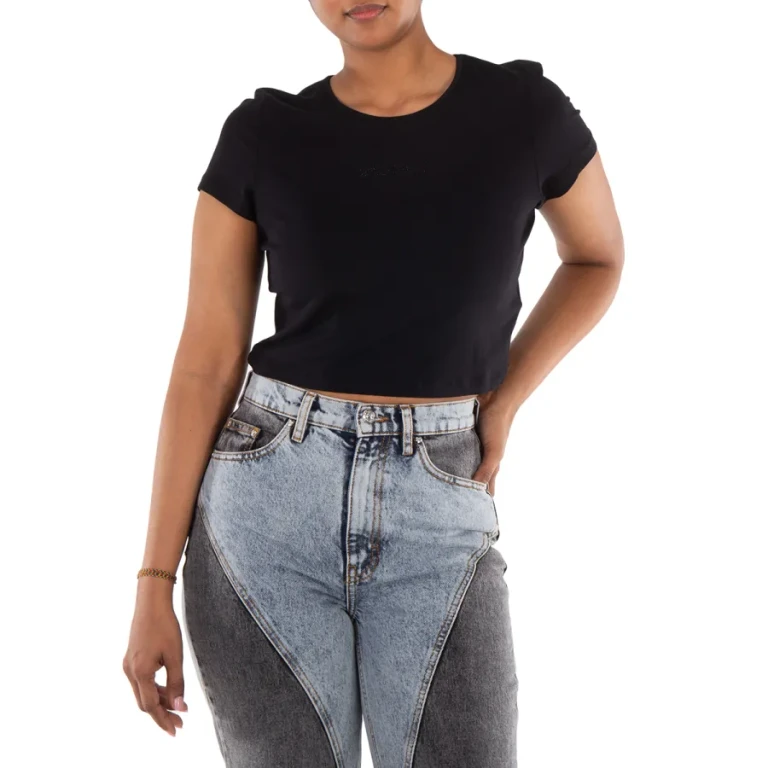 Rotate Crystal Logo Cropped T-Shirt