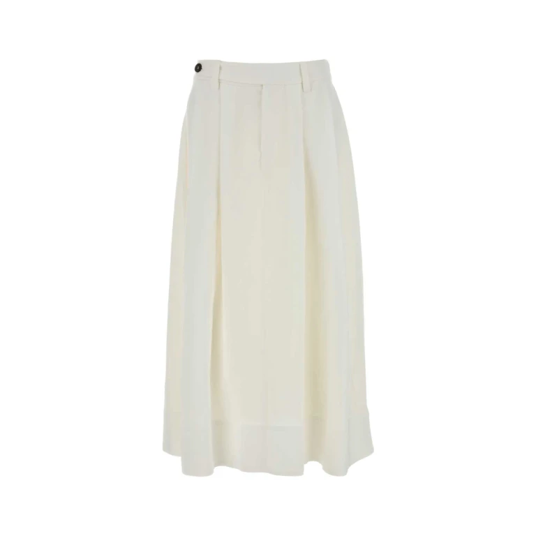 Brunello Cucinelli Jupe Midi - Blanc