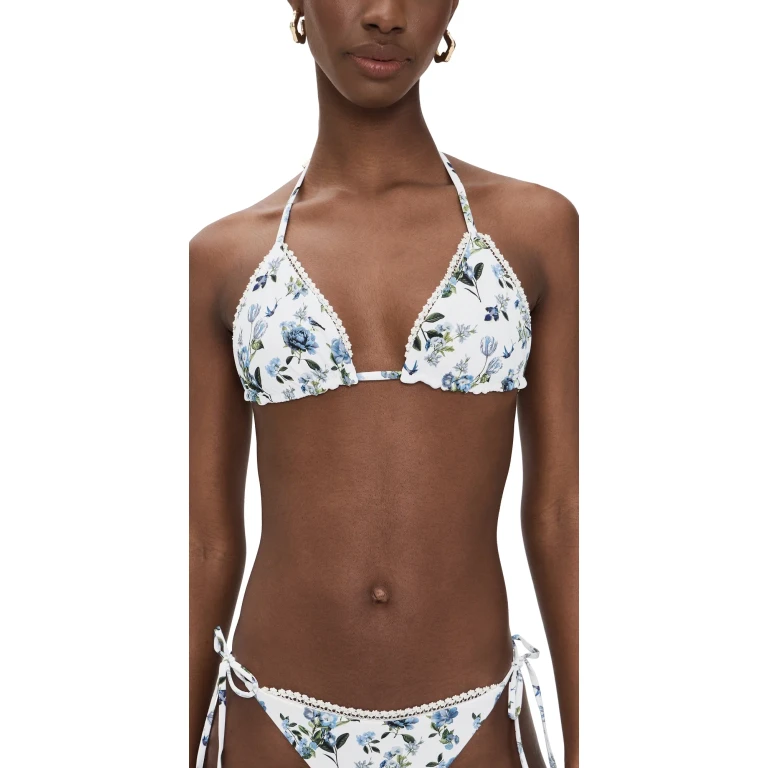 PQ Swim Reversible Triangle Bikini Top American Beauty S