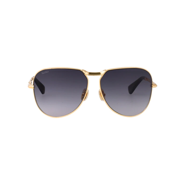 Max Mara Mm0134 30b Oro Carico Lucido / Fumo Grad Metal Sunglasses - Women