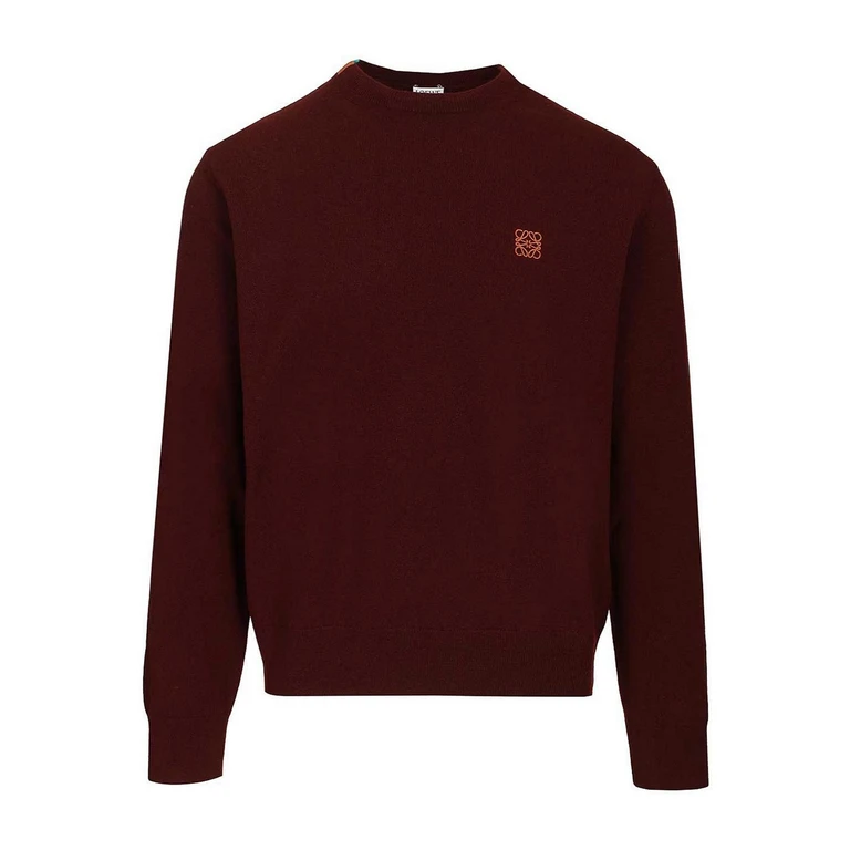 Loewe Pull Col Rond - Rouge Brun