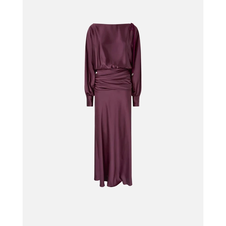 Pinko Robe longue en satin drapé