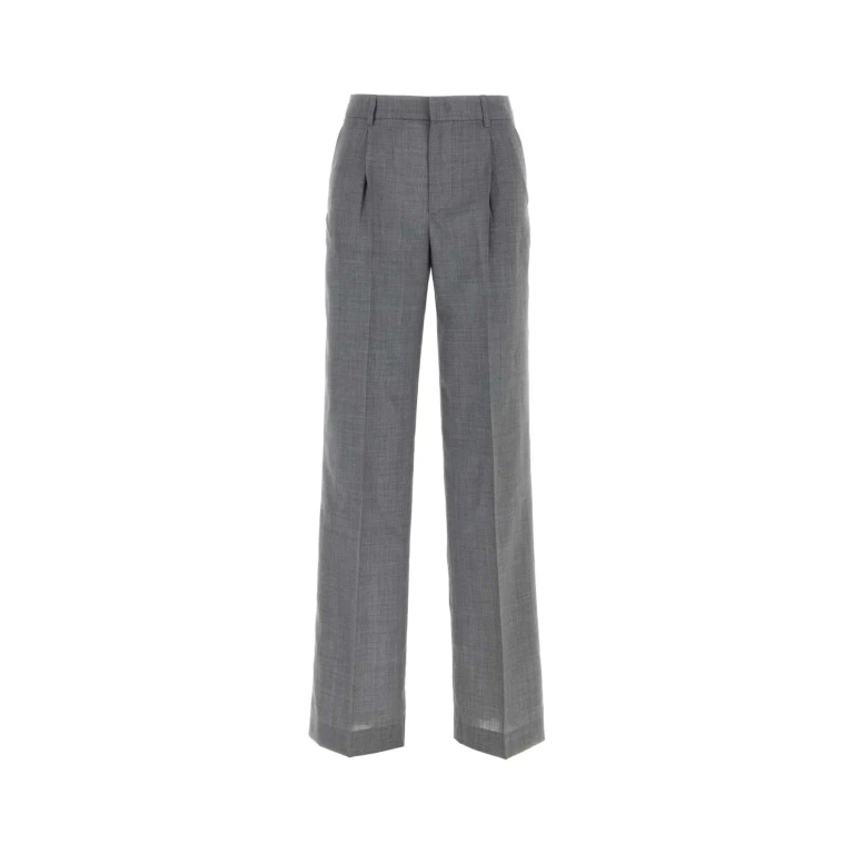 Pt Torino Grey Wool Lola Pant Grigio Exterior: Virgin Pantaloni - Women