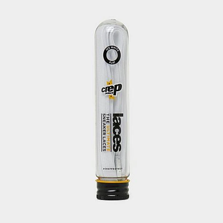 Crep Protect Pre-treated Flat Laces in White