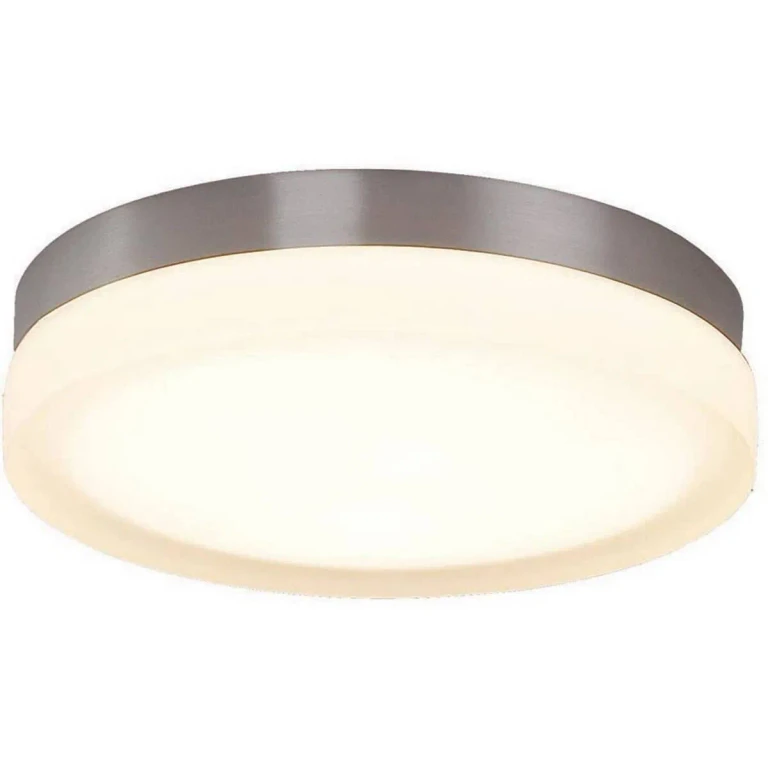 WAC Lighting 120V Slice 6" Square LED Warm White Flush Mount in Brushed Nickel - FM-4109-27-BN