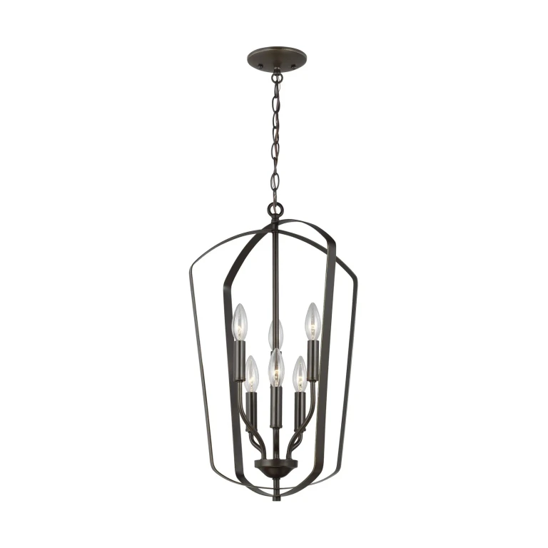 Romee 6-Light Foyer Light in Bronze
