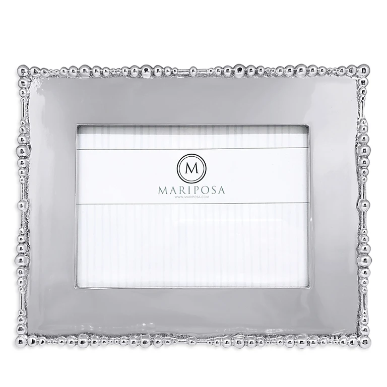 Mariposa Pearl Drop Engravable Frame, 5 x 7