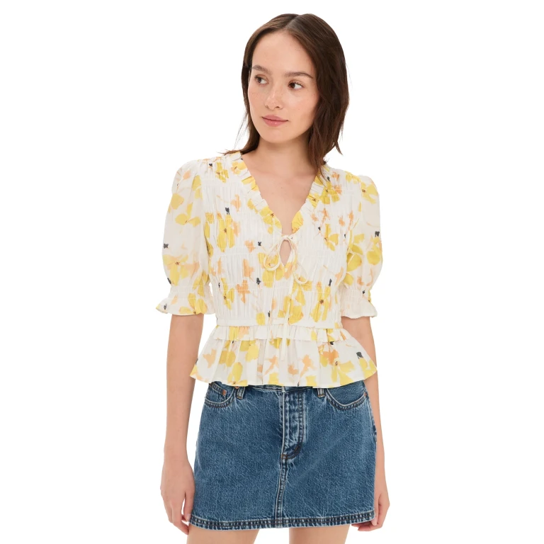 RAILS Fontaine Blouse Tossed Daffodils XS