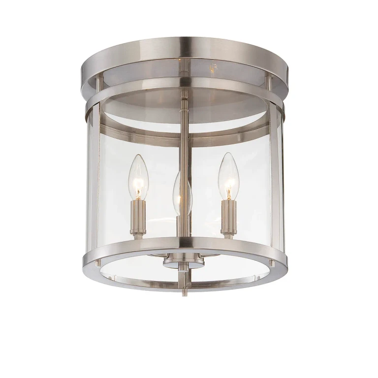 Savoy House Penrose 3-Light Flush Ceiling Light in Satin Nickel - 6-1043-3-SN