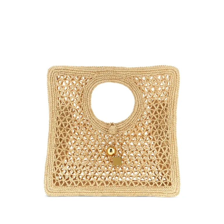 Jacquemus Interlocking-closure Raffia Bag