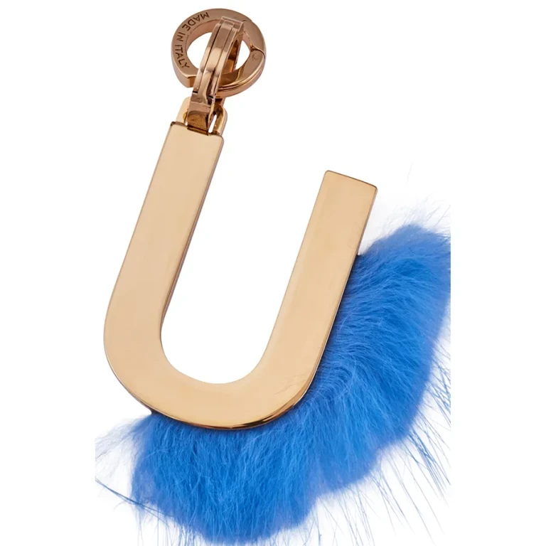 Fendi Ladies Gold Bag Charms Letter U