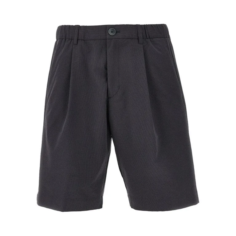 HERNO Technical seersucker shorts Man M
