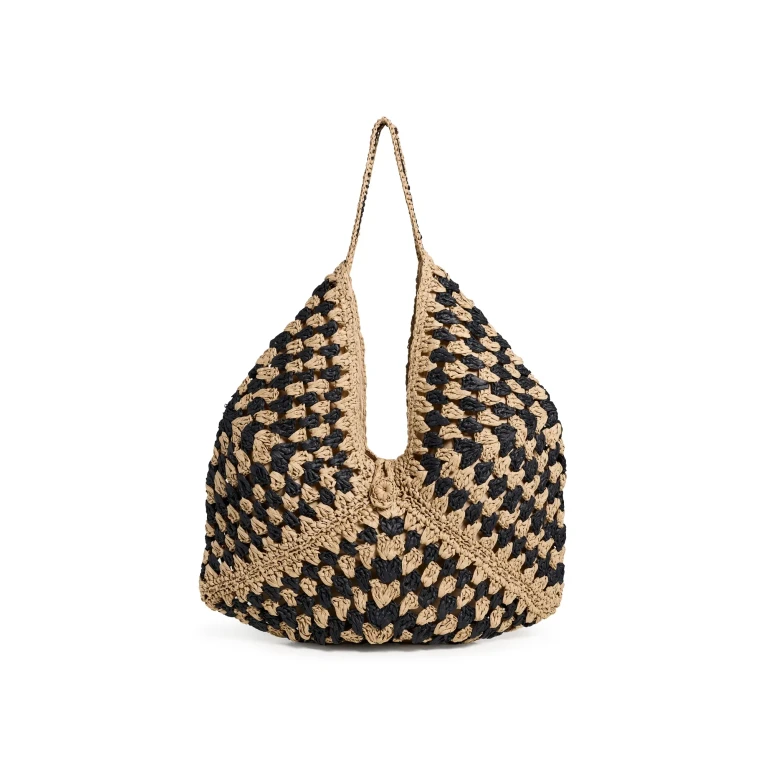 LSPACE Coastline Beach Bag Natural/Black One Size