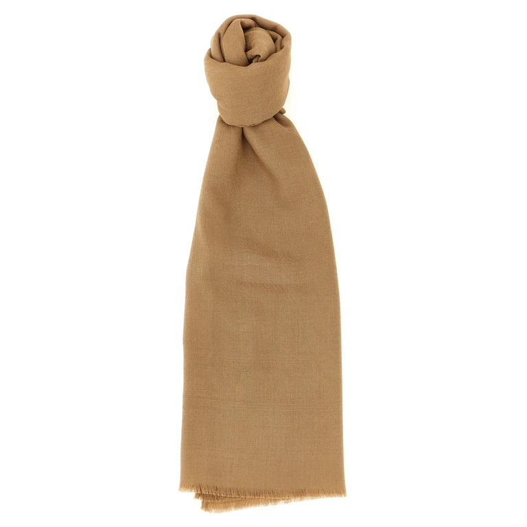 Brown Wool Scarf - Women